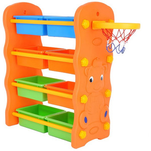 Стеллаж Детский «Edu-play» с Баскетбольным Кольцом 84х43х106см (KU-1701)