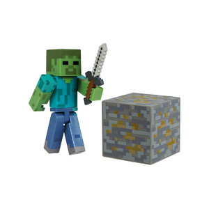 Фигурка Игровая «Minecraft» Zombie Зомби, с Аксессуарами 8 см (TM16509)