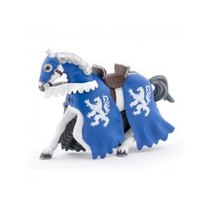 Конь синего рыцаря с копьем фигурка Papo
