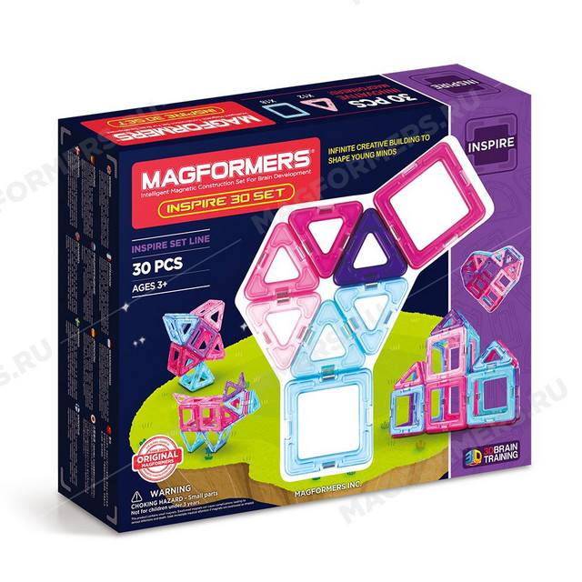 Название: КОНСТРУКТОР МАГНИТНЫЙ MAGFORMERS, Артикул: 704002(63097) INSPIRE 30 SET, Цена: 4 999