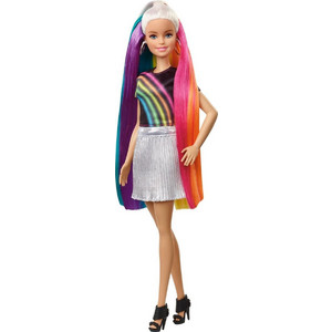 Кукла «Barbie» Блондинка с Радужной Мерцающей Прической (FXN96)
