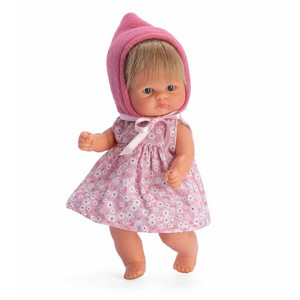 Кукла ASI - Пупсик в платьице и шапочке