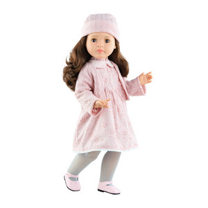 Кукла Пэпи в платье, кофточке и розовой шапочке, шарнирная, 60 см