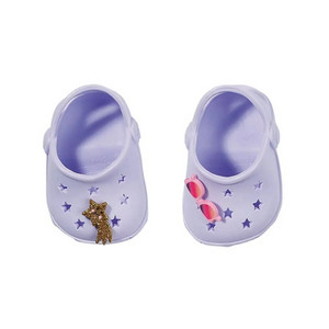 Фиолетовые сандалии (кроксы) для кукол Baby Born