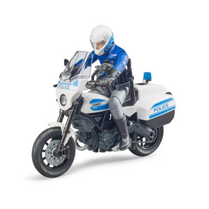 Полицейский Мотоцикл Scrambler Ducati с мотоциклистом