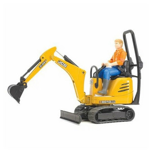 Мини-экскаватор Bruder - JCB 8010 CTS и рабочий