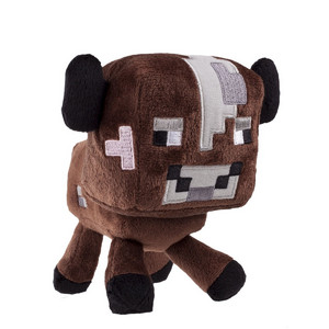Мягкая Игрушка «Jinx» Minecraft: Baby Cow, Майнкрафт: Детёныш Коричневой Коровы 18 см (TM16538)