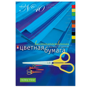 БУМАГА ЦВЕТНАЯ А4 10ЦВ/10Л