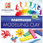 Название: ПЛАСТИЛИН ЛУЧ КЛАССИКА, Артикул: 7С 331-08 12ЦВ.*240ГР со стеком, Цена: 199