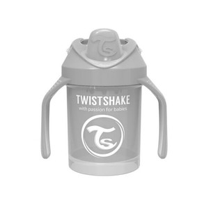 Поильник Twistshake Mini Cup, пастельный серый